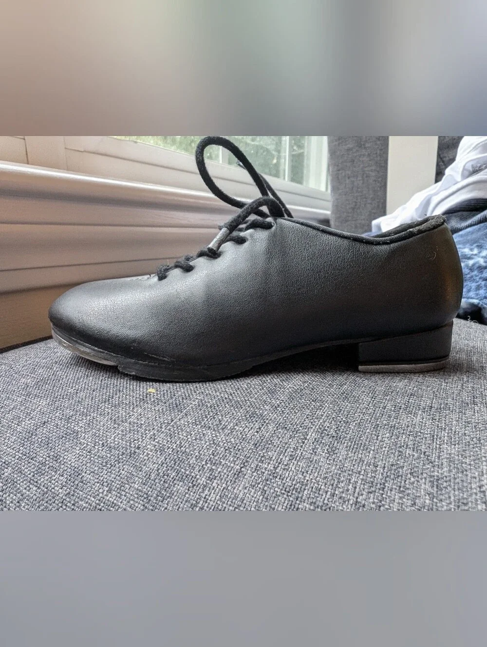 So Danca Size 10 Black Lace-Up Tap Shoes